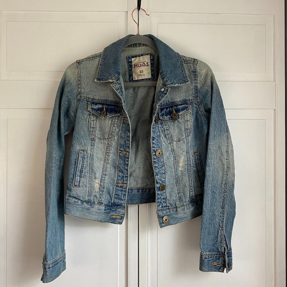 XS Mudd Light Wash Jean Jacket